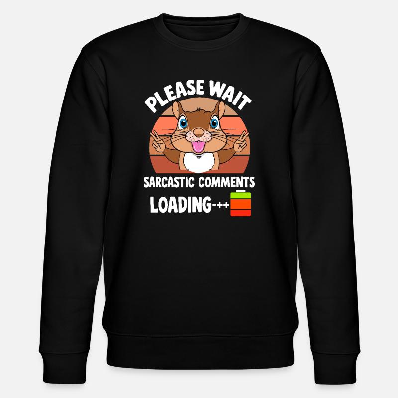 Lustige Eichhörnchen - Stanley/Stella Unisex Bio-Sweatshirt CHANGER  - Schwarz
