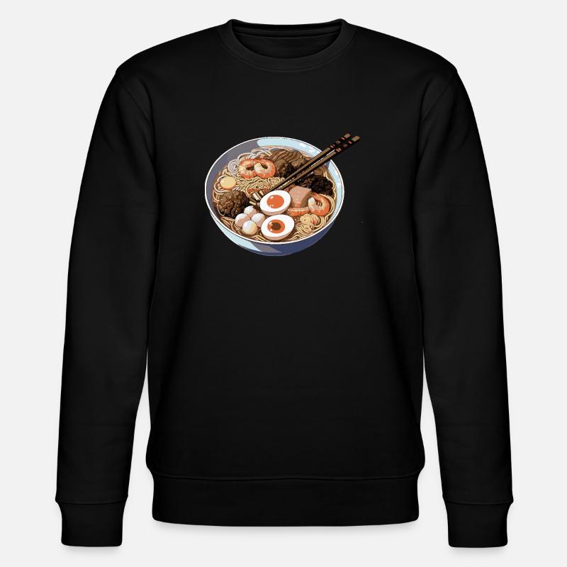 Ramen bowl with egg shrimp - Stanley/Stella CHANGER Unisex Organic Sweatshirt - black