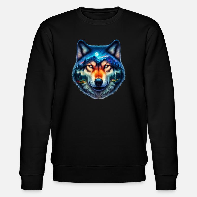 Wolf - Stanley/Stella CHANGER Unisex Organic Sweatshirt - black