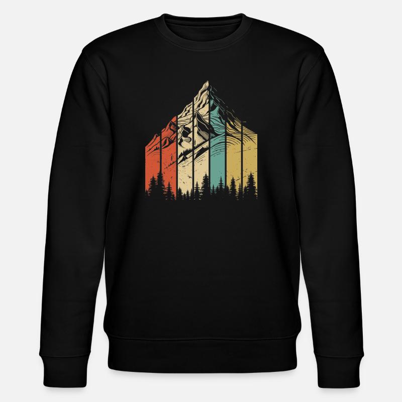Mountain Landscape Abstract Design - Stanley/Stella CHANGER Unisex Organic Sweatshirt - black