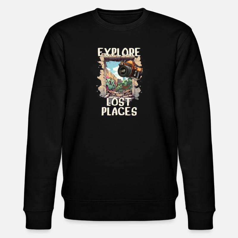 Explore Lost Places - Stanley/Stella Unisex Bio-Sweatshirt CHANGER  - Schwarz