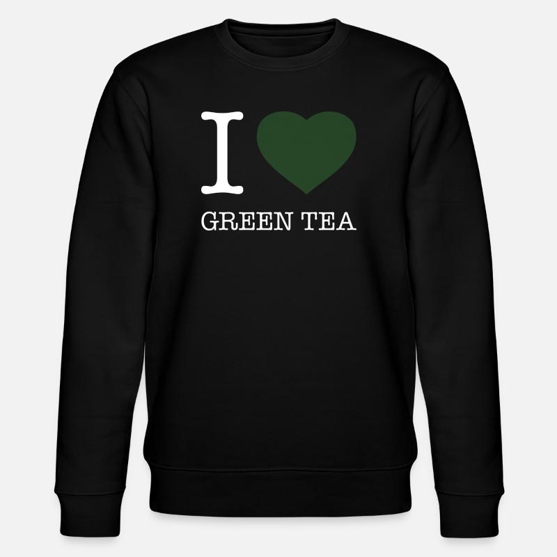 I LOVE GREEN TEA - Stanley/Stella Unisex Bio-Sweatshirt CHANGER  - Schwarz