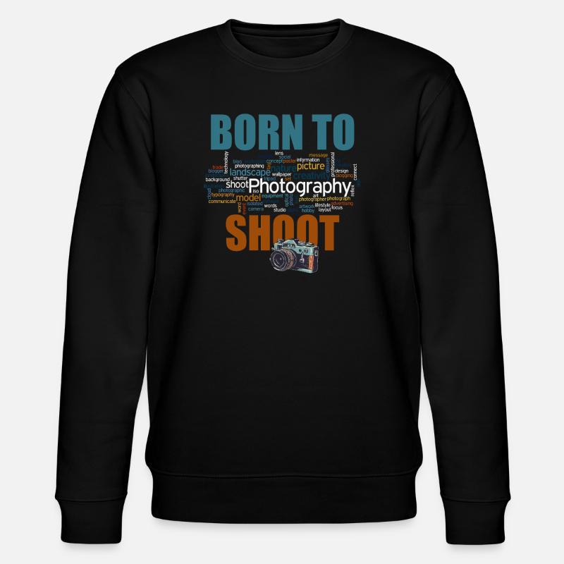 Born to shoot - Stanley/Stella Unisex Bio-Sweatshirt CHANGER  - Schwarz
