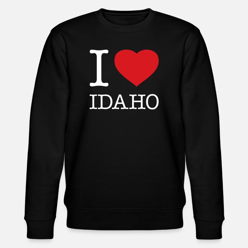 I LOVE IDAHO - Stanley/Stella Unisex Bio-Sweatshirt CHANGER  - Schwarz
