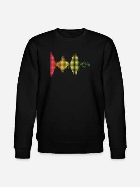 Farbige Schallwellen Muster - Stanley/Stella Unisex Bio-Sweatshirt CHANGER  - Schwarz