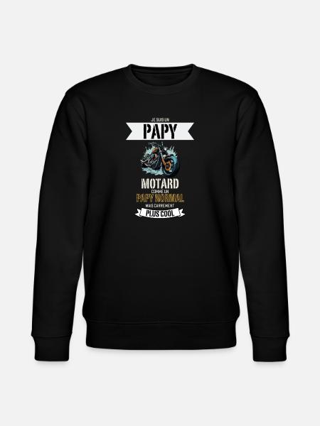 Papy Motard Plus Cool - Sweat bio CHANGER Stanley/Stella Unisexe - noir