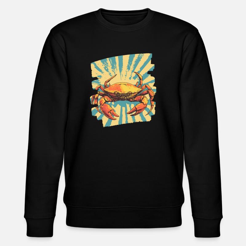 Crabe Rétro - Sweat bio CHANGER Stanley/Stella Unisexe - noir