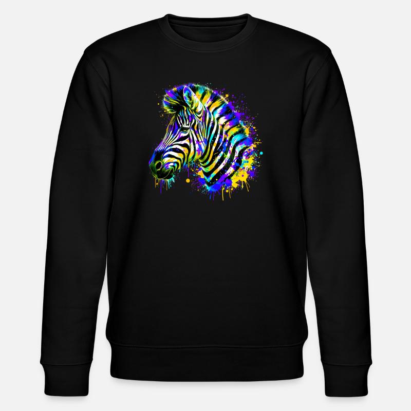 Zebra - Stanley/Stella Unisex Bio-Sweatshirt CHANGER  - Schwarz