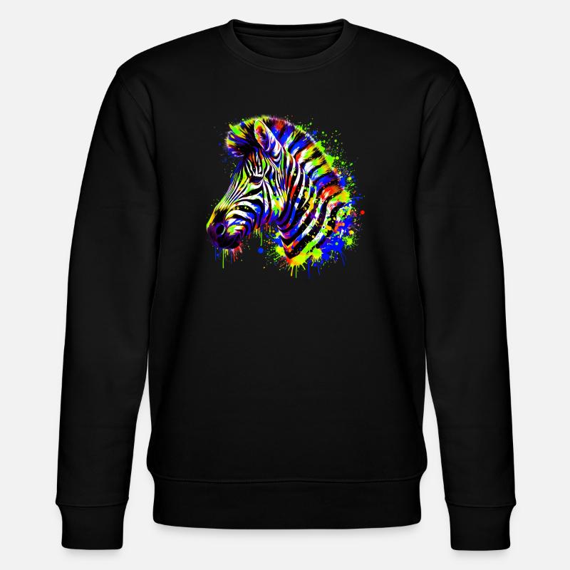 Zebra - Stanley/Stella Unisex Bio-Sweatshirt CHANGER  - Schwarz