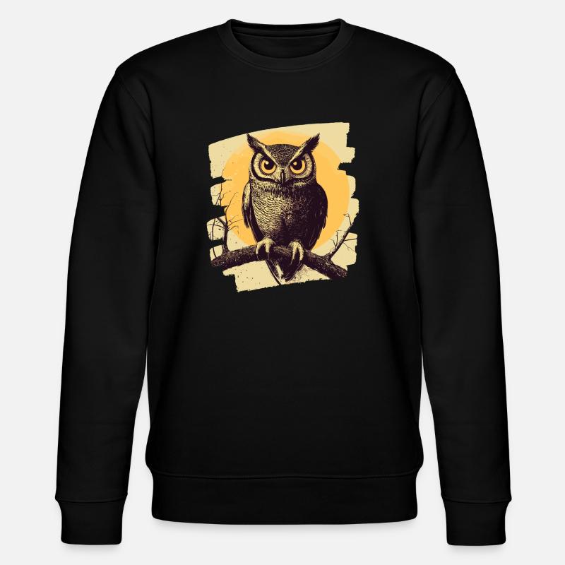 Owl - Stanley/Stella CHANGER Unisex Organic Sweatshirt - black
