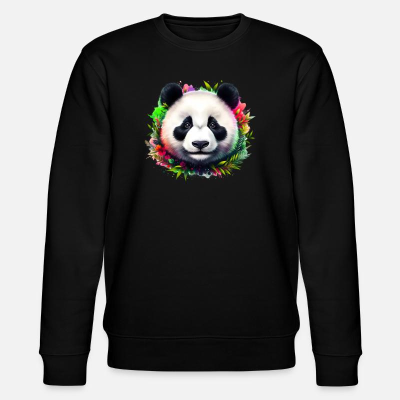 Panda - Stanley/Stella CHANGER Unisex Organic Sweatshirt - black