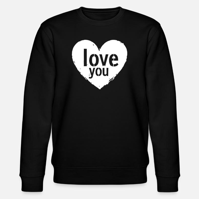 Je t’aime, blanc - Sweat bio CHANGER Stanley/Stella Unisexe - noir