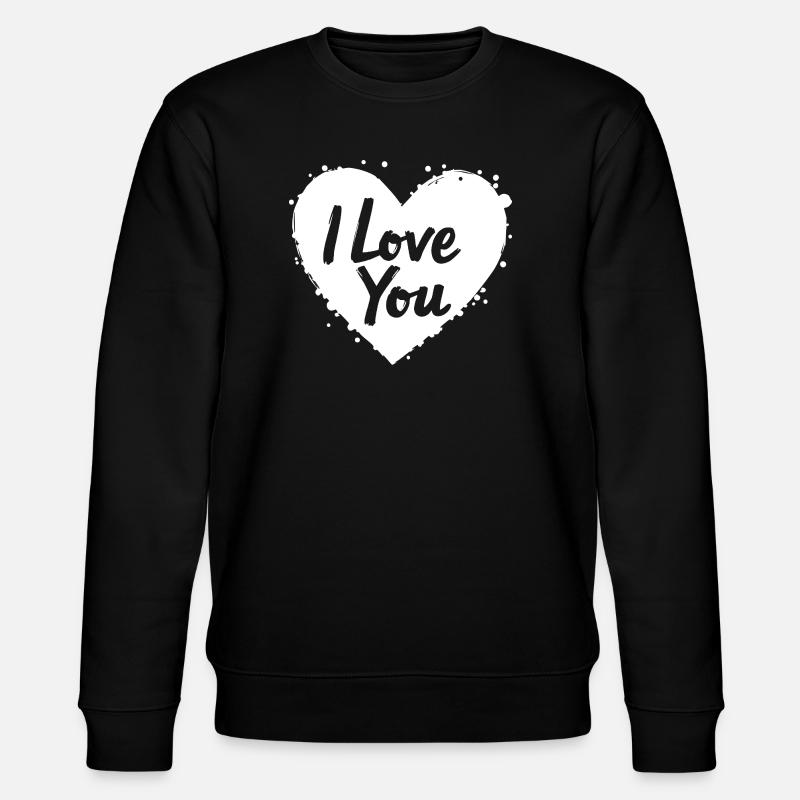Je t’aime, blanc - Sweat bio CHANGER Stanley/Stella Unisexe - noir