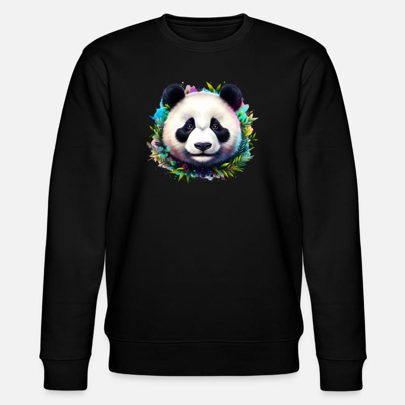 Panda - Stanley/Stella Unisex Bio-Sweatshirt CHANGER  - Schwarz