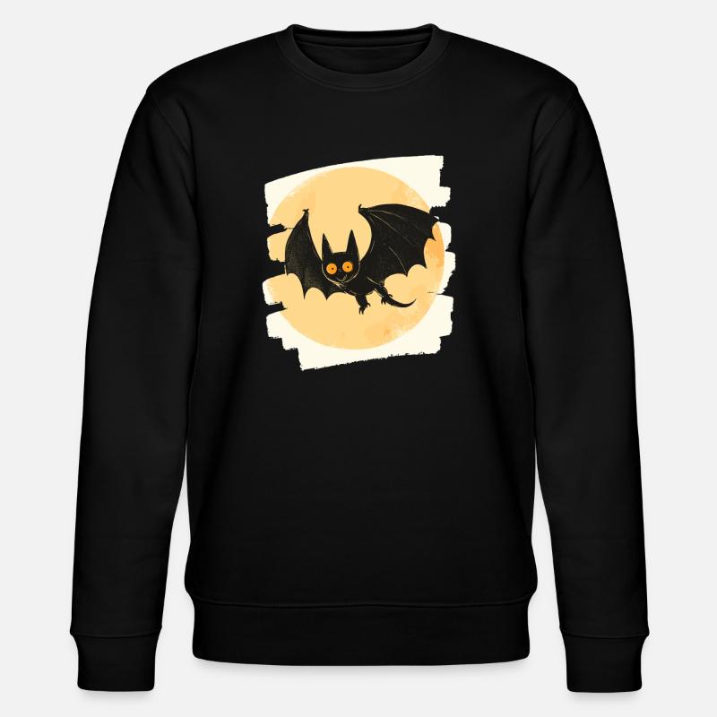Fledermaus Retro - Stanley/Stella Unisex Bio-Sweatshirt CHANGER  - Schwarz