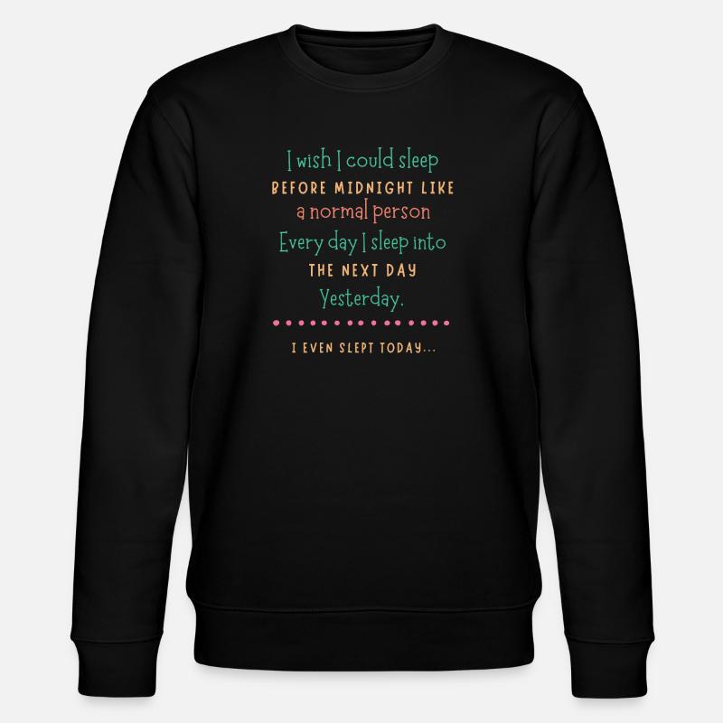 Mitternachtsschlafwunsch - Stanley/Stella Unisex Bio-Sweatshirt CHANGER - Schwarz