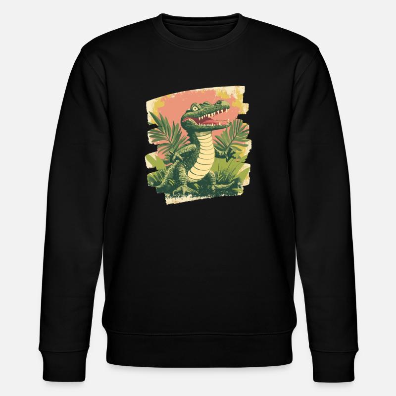 Crocodile - Stanley/Stella CHANGER Unisex Organic Sweatshirt - black