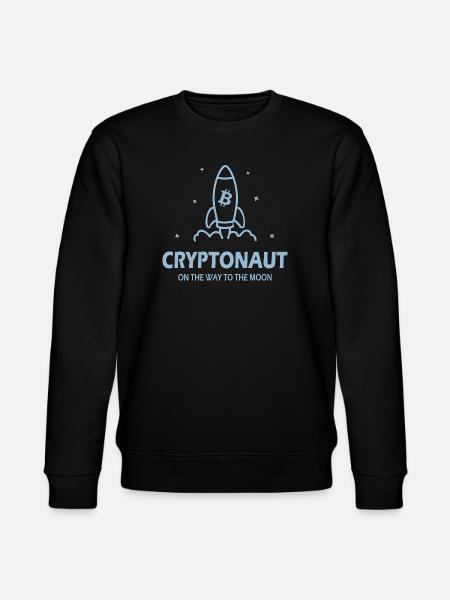 Cryptonaut Bitcoin - Stanley/Stella CHANGER Unisex Organic Sweatshirt - black