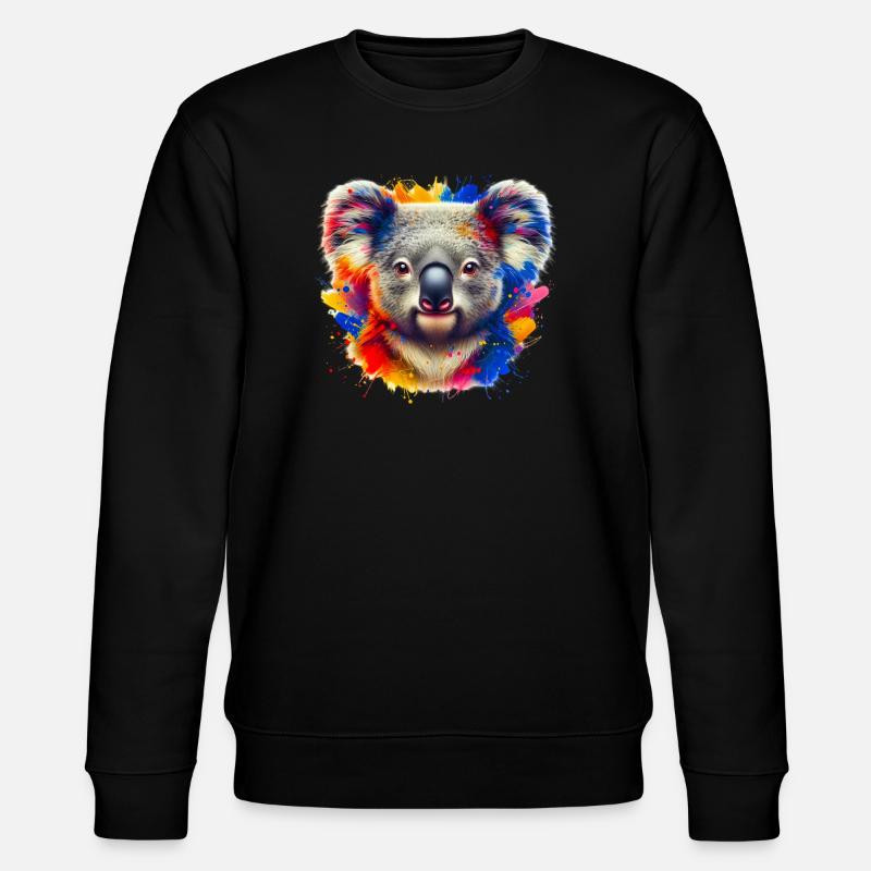 Koala - Stanley/Stella Unisex Bio-Sweatshirt CHANGER  - Schwarz