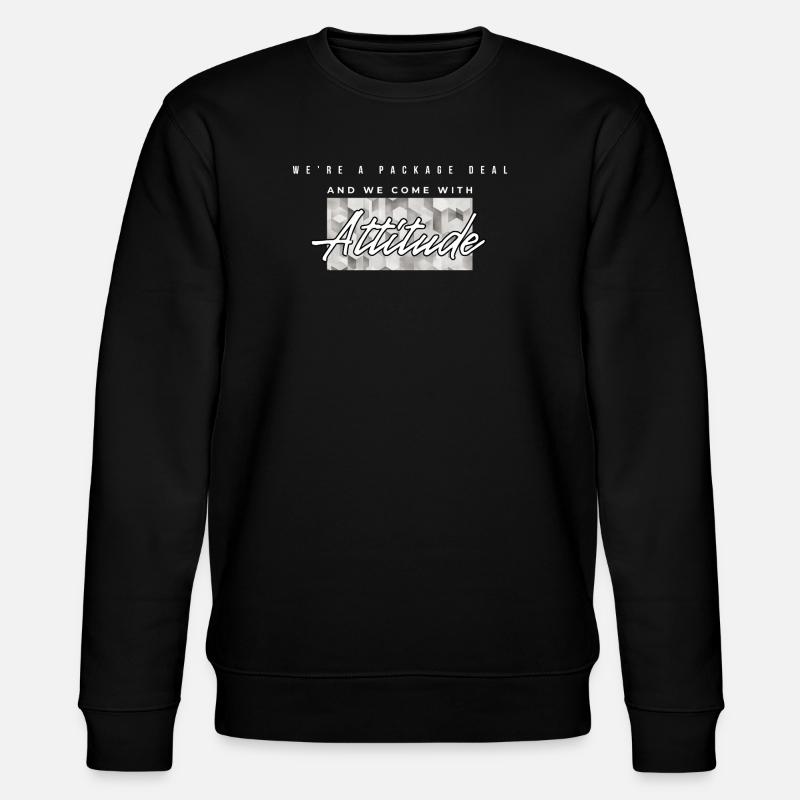 Attitude Geometric Logo Tee - Stanley/Stella CHANGER Unisex Organic Sweatshirt - black