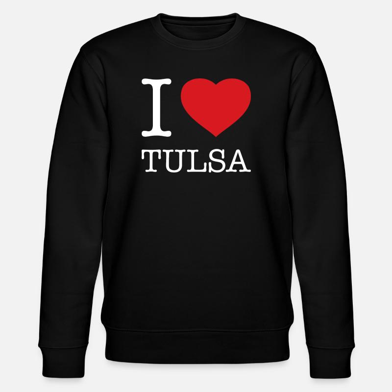 I LOVE TULSA - Stanley/Stella Unisex Bio-Sweatshirt CHANGER  - Schwarz