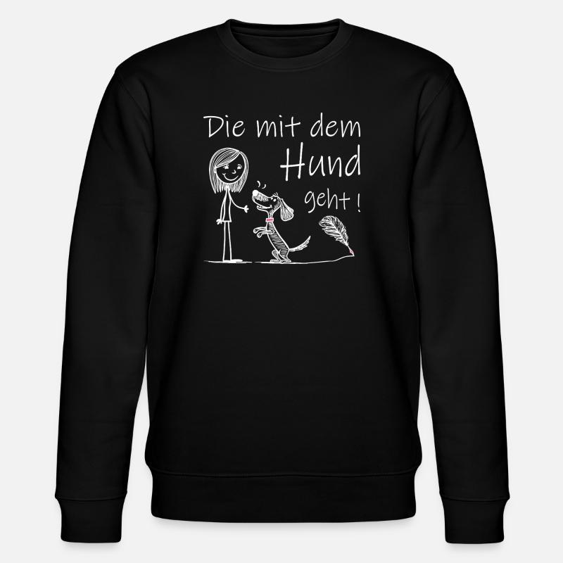 Die mit dem Hund geht ! - Stanley/Stella Unisex Bio-Sweatshirt CHANGER  - Schwarz