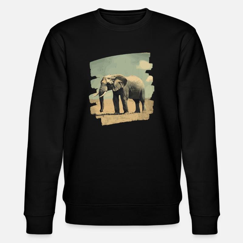 Éléphant - Sweat bio CHANGER Stanley/Stella Unisexe - noir