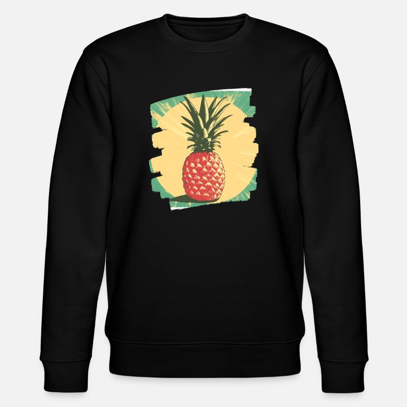 Ananas - Stanley/Stella Unisex Bio-Sweatshirt CHANGER  - Schwarz