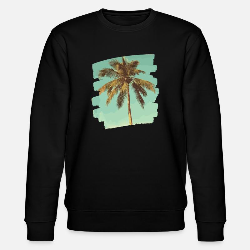 palmier rétro - Sweat bio CHANGER Stanley/Stella Unisexe - noir