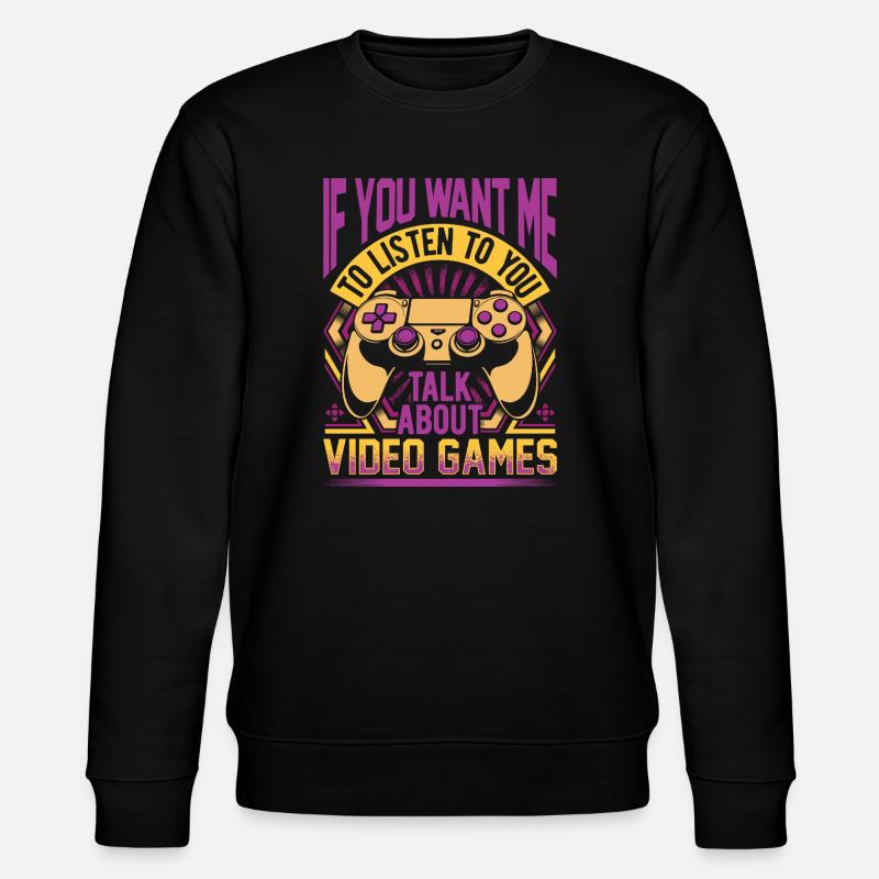 Apropos Videospiele - Stanley/Stella Unisex Bio-Sweatshirt CHANGER  - Schwarz