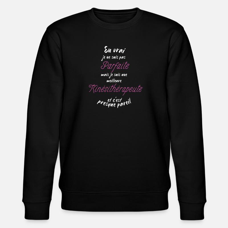 Ich bin der beste Physiotherapeut - Stanley/Stella Unisex Bio-Sweatshirt CHANGER - Schwarz