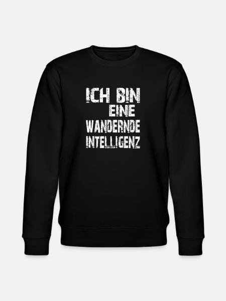 KI Spruch Ich bin eine wandernde Intelligenz - Stanley/Stella Unisex Bio-Sweatshirt CHANGER - Schwarz