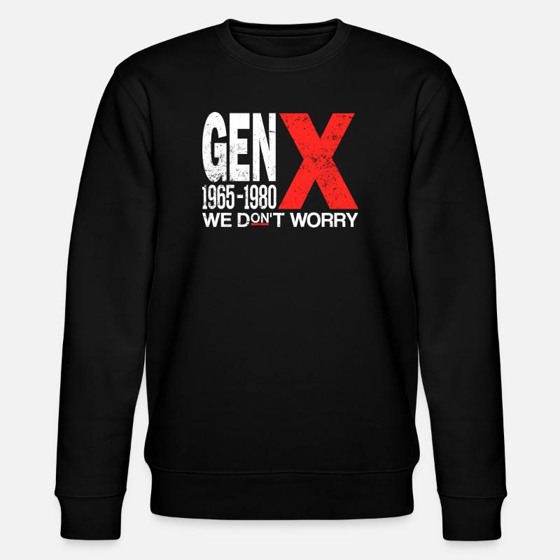 Generation X – Old School & Proud - Stanley/Stella Unisex Bio-Sweatshirt CHANGER  - Schwarz