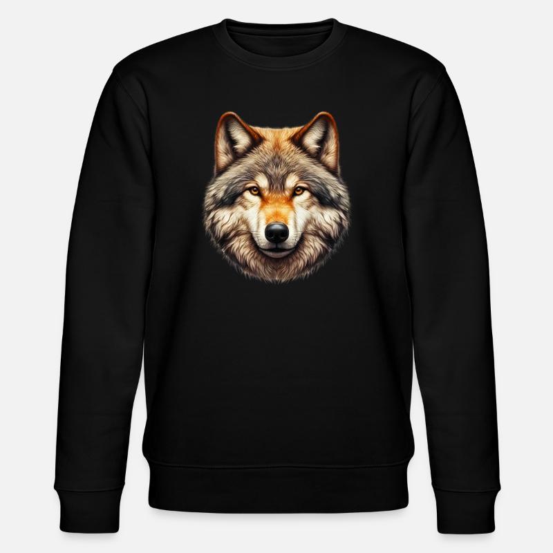 Wolf - Stanley/Stella Unisex Bio-Sweatshirt CHANGER  - Schwarz