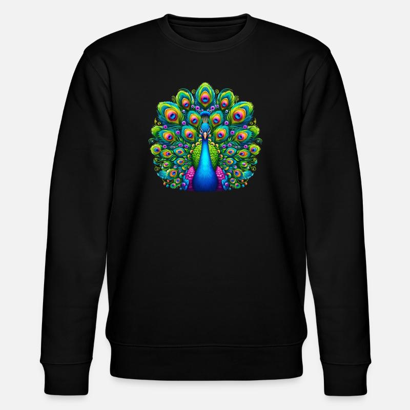 Pfau - Stanley/Stella Unisex Bio-Sweatshirt CHANGER  - Schwarz