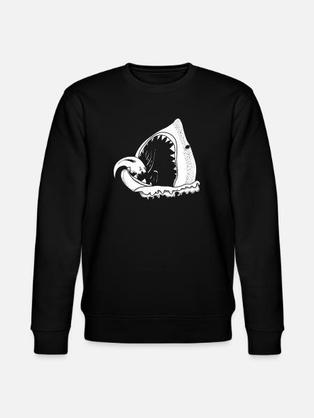 white shark - Stanley/Stella Unisex Bio-Sweatshirt CHANGER - Schwarz