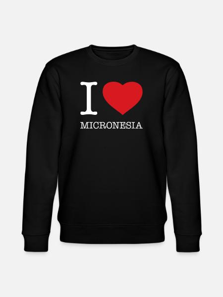 I LOVE MICRONESIA - Stanley/Stella CHANGER Unisex Organic Sweatshirt - black