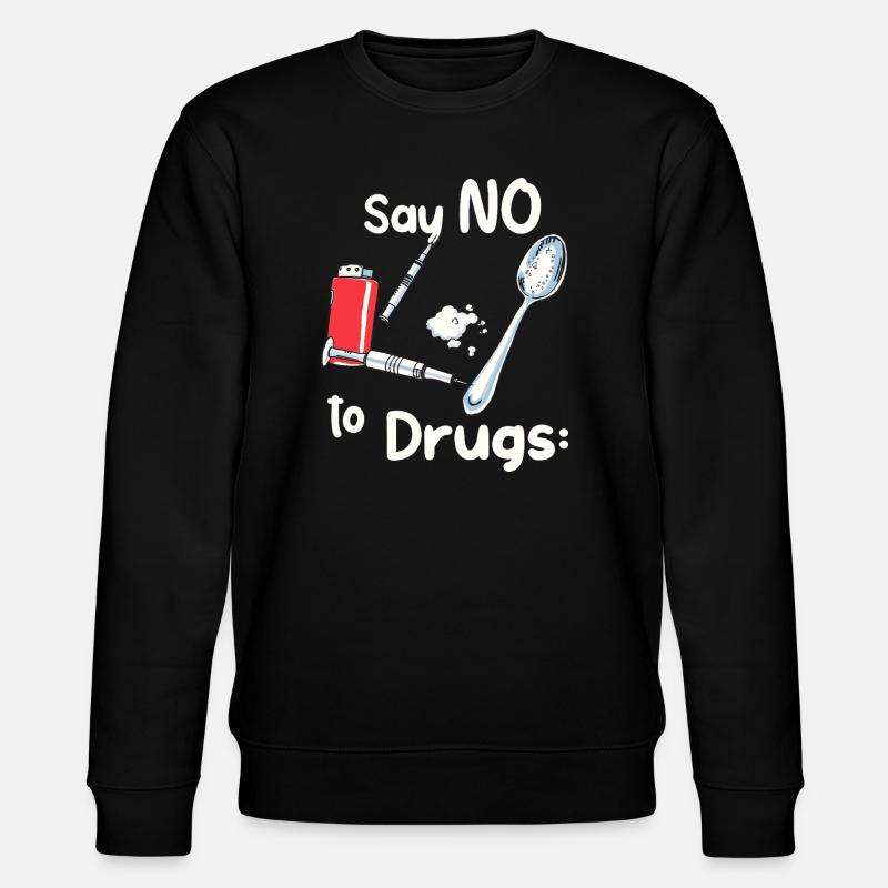 Sag NEIN zu Drogen - Stanley/Stella Unisex Bio-Sweatshirt CHANGER - Schwarz