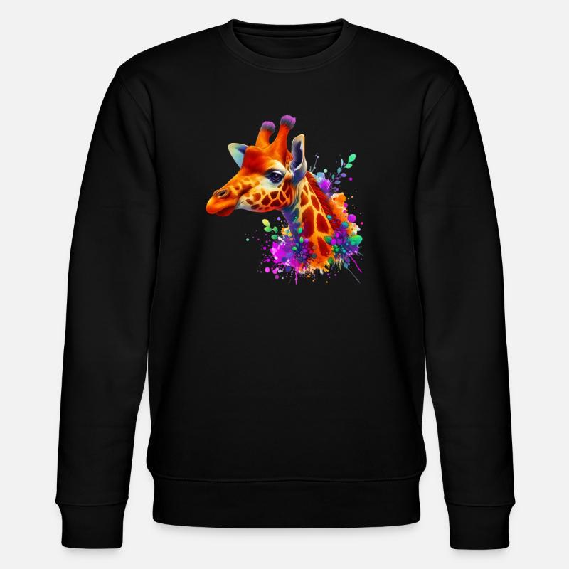 Giraffe - Stanley/Stella CHANGER Unisex Organic Sweatshirt - black