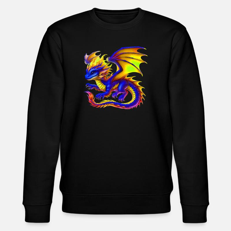 Drache - Stanley/Stella Unisex Bio-Sweatshirt CHANGER  - Schwarz