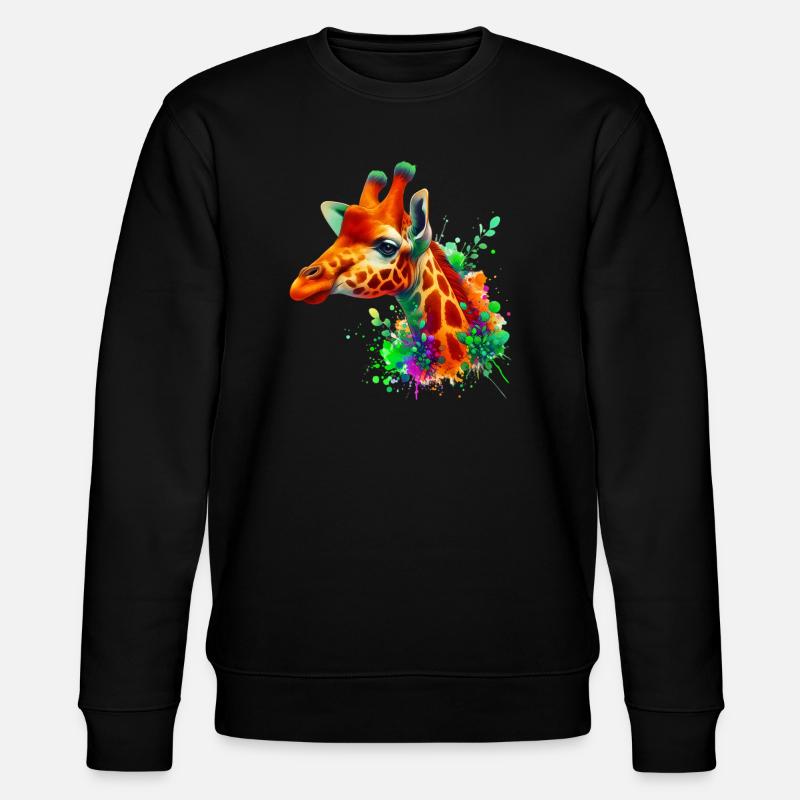 Giraffe - Stanley/Stella CHANGER Unisex Organic Sweatshirt - black