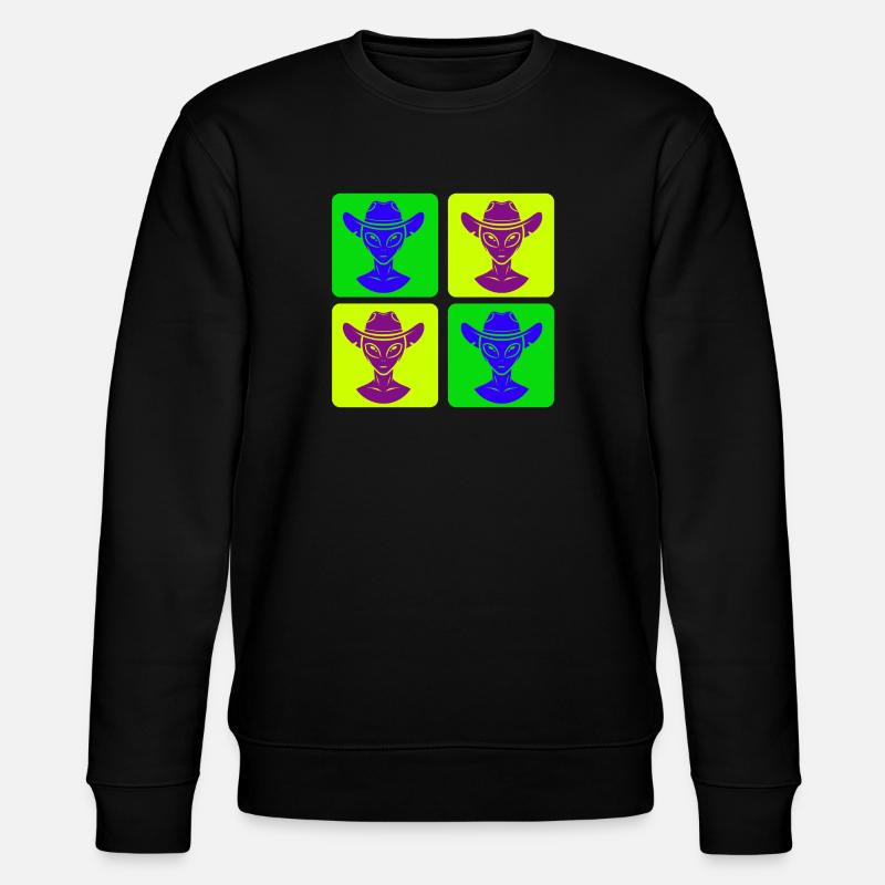 Alien Cowboy Pop Art Design - Sweat bio CHANGER Stanley/Stella Unisexe - noir