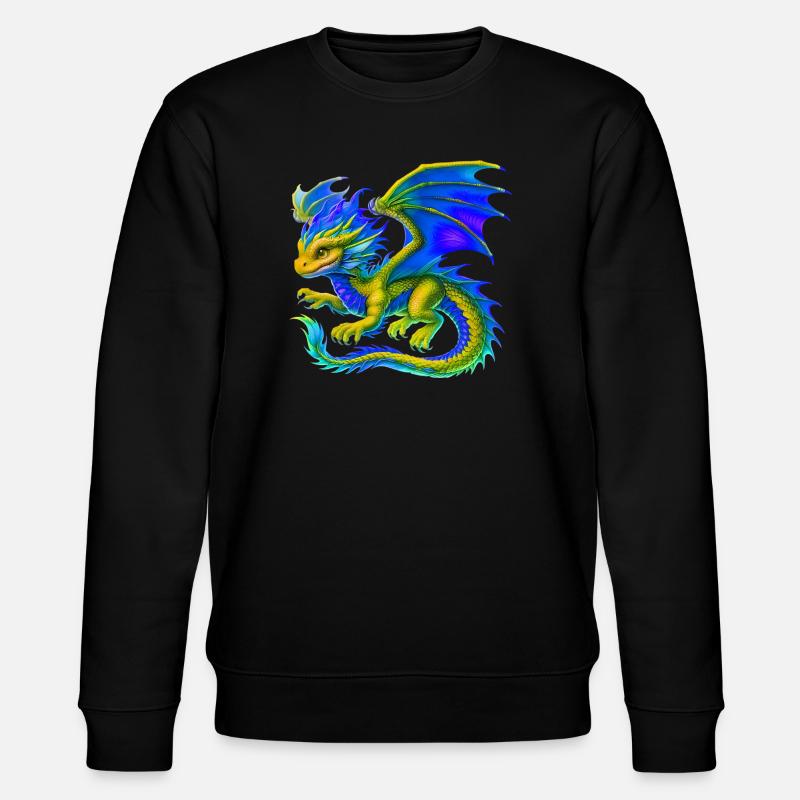 Drache - Stanley/Stella Unisex Bio-Sweatshirt CHANGER  - Schwarz