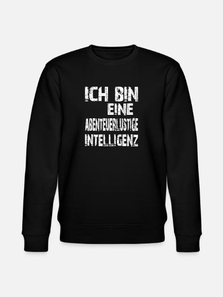 AI saying an adventurous intelligence - Stanley/Stella CHANGER Unisex Organic Sweatshirt - black