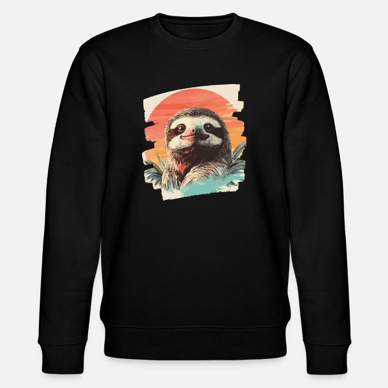 Faultier - Stanley/Stella Unisex Bio-Sweatshirt CHANGER  - Schwarz