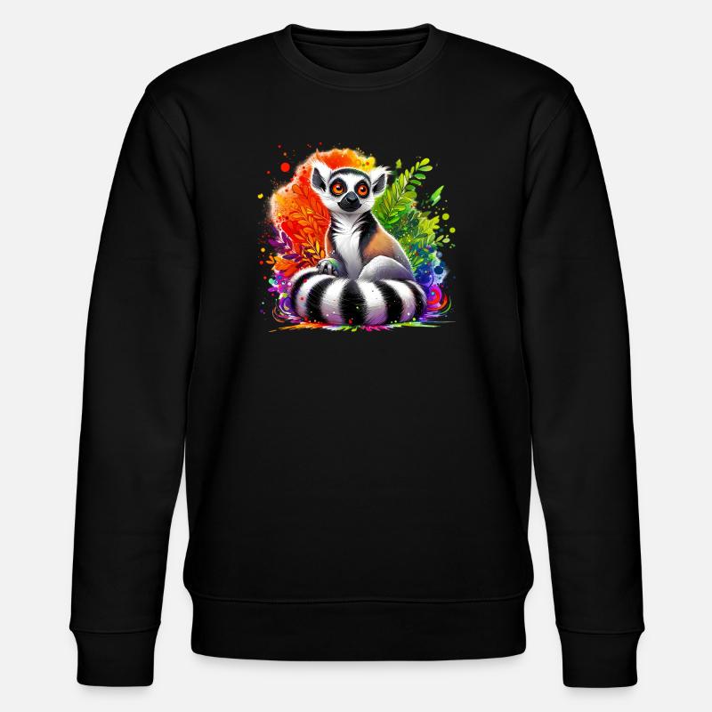 Lemur - Stanley/Stella Unisex Bio-Sweatshirt CHANGER  - Schwarz
