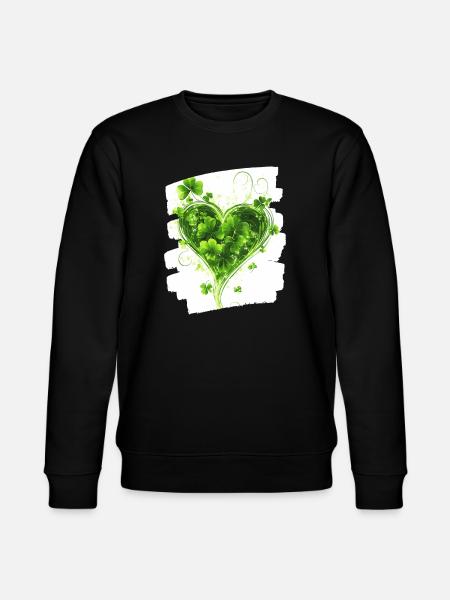 Saint-Patrick Shamrock Heart - Sweat bio CHANGER Stanley/Stella Unisexe - noir