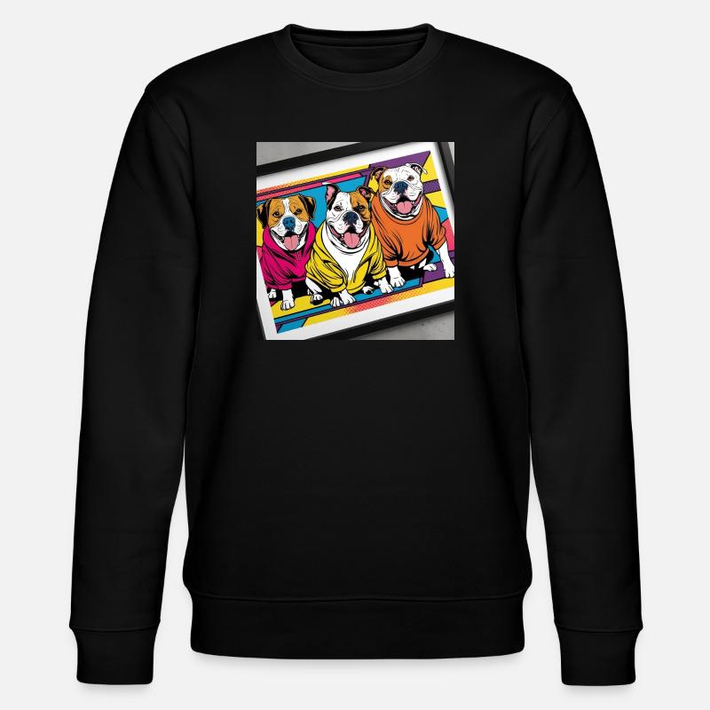 Funny Dogs - Stanley/Stella Unisex Bio-Sweatshirt CHANGER  - Schwarz
