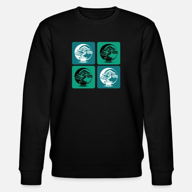 Bonsai Yin Yang - Stanley/Stella Unisex Bio-Sweatshirt CHANGER  - Schwarz