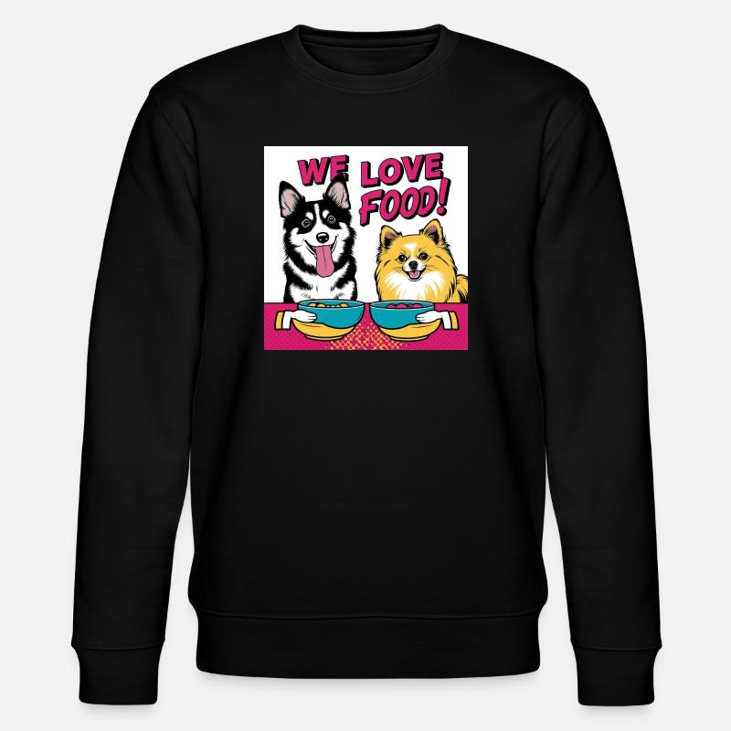 Chiens comiques - Nous aimons la nourriture - Sweat bio CHANGER Stanley/Stella Unisexe - noir